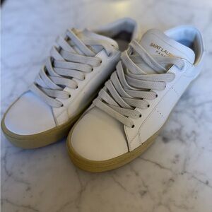 Saint Laurent White Sneakers - Worn Once